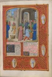 Temporale (1st portion: from First Sunday of Advent to Holy Saturday). The Jews threaten to stone Christ for blasphemy in Solomon