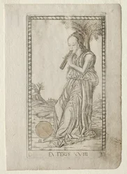 Euterpe, Music, Lyric Poetry from the Tarocchi Series, Before 1467