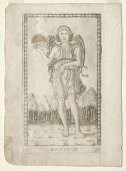 Genius of the World from the Tarocchi, series B: Cosmic Principles & Virtues, #33