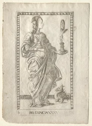 Prudence from the Tarocchi, Series B: Cosmic Principles & Virtues, #35