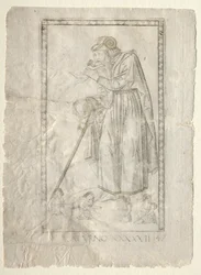 Saturn from the Tarocchi, Series A: Firmaments of the Universe, #47