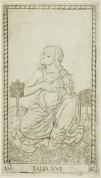 Thalia, Plate Sixteen from Apollo and the Muses