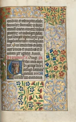 Book of Hours Use of Rouen: fol. 110r, Mass for the Dead in Initial, c. 1470
