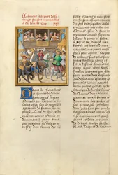 Jacques de Lalaing Arriving at a Joust with the Counts of Maine and Saint Pol