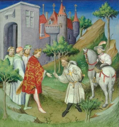 Sir John Mandeville and the King of England, Frontispiece from 