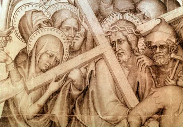 The parement of Narbonne: the Christ carrying his cross