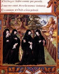 Representation of the Queen of Navarre Margaret of Angoulême Talking with Her Companions from 