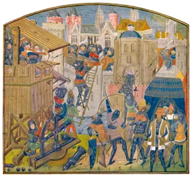 Siege Train, Fifteenth Century MS. Roy. 14 E. iv.