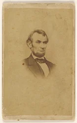 Engraving of Abraham Lincoln after a photograph by Mathew B. Brady