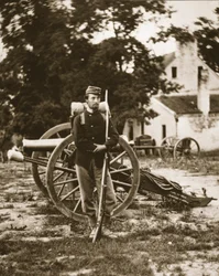 D.W.C. Arnold, a private in the Union Army, near Harper