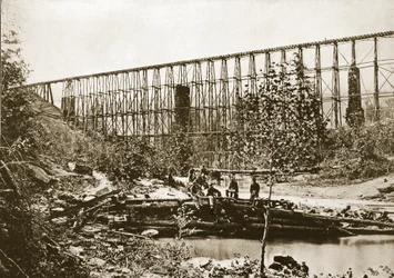 Falling Water Bridge, Nashville and Chattanooga Railroad, 1861-65