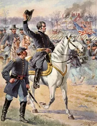 Major General Hooker at the Battle of Chancellorville, Virginia, 3rd May 1863
