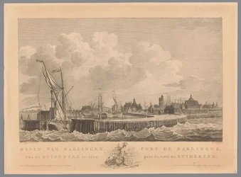 Harbor of Harlingen (Harbor of Harlingen from the Zuiderzee / Port of Harlingen, Seen from the Zuiderzee)
