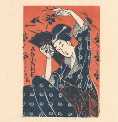 Advertising Card of A. Sinkel with Japanese Woman