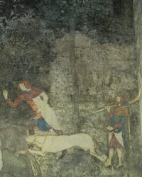 Men Hunting with Dogs (detail)
