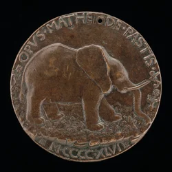 The Malatesta Elephant in a Meadow [reverse], 1446