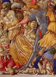Massacre of the Innocents, Soldier Preparing to Stab a Child (detail)