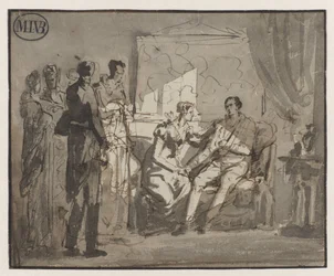 Queen Wilhelmina Visits the Wounded Prince of Orange, After the Battle of Waterloo, in Brussels