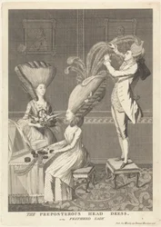 The Preposterous Head Dress, or the Feathered Lady