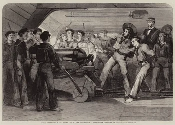 Naval Instruction on Board HMS the Britannia, Portsmouth, Lessons in Gunnery