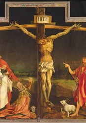 Christ on the Cross, detail from the central Crucifixion panel of the Isenheim Altarpiece (detail)