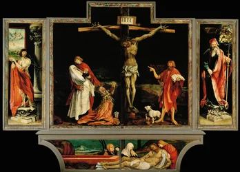 Crucifixion, Saints and Entombment