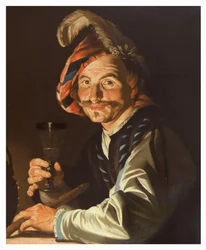 Flute Player with a Glass of Wine