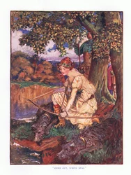 Come out white stag (illustration from Lady Ann