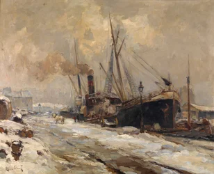 Antwerp Harbour in Winter