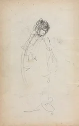 Italian Sketchbook: Standing Woman page 1, 1898-1899