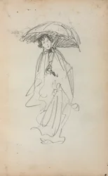 Italian Sketchbook: Standing Woman with Parasol, 1898-1899