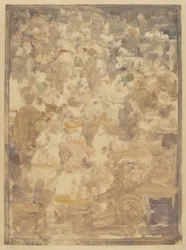 Outdoor Cafe Scene, 1900-1905
