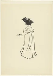 Standing Woman with Hat and Outstretched Arm (Study for a Portrait)