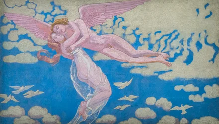 The Story of Psyche, Panel VII. Cupid Carrying Psyche Up to Heaven