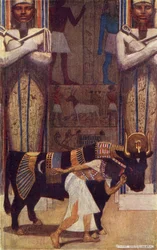 The Girl Wife and the Bata Bull from the Tale of The Peasant Who Became King, Illustration from 