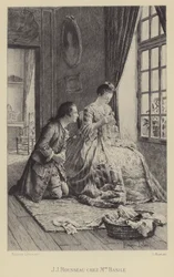 Jean-Jacques Rousseau at the house of Madame Basile