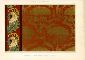 Cockatoo Border and Dog Shadow Pattern
