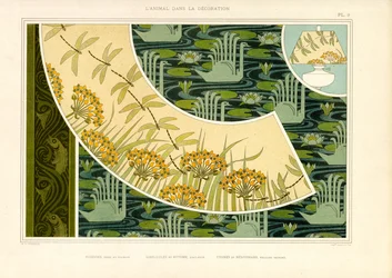 Water Worlds with Dragonflies, Blossoms and Swans