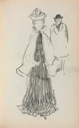 Italian Sketchbook: Standing Woman and Man (page 125)