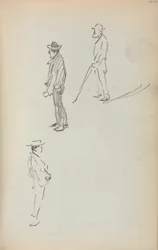 Italian Sketchbook: Three Standing Men