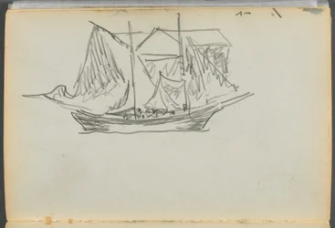 Sketchbook- The Granite Shore Hotel, Rockport, page 098: Sailboat