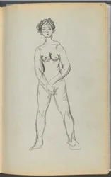 Sketchbook - The Granite Shore Hotel, Rockport, page 169: Female Nude
