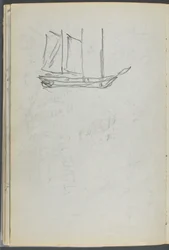 Sketchbook, The Dells, No. 127, page 106: Sailboat