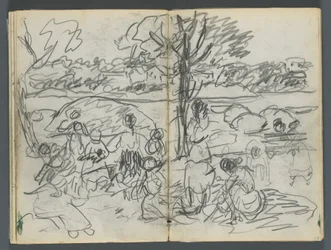 Sketchbook, The Dells: Figure in a Landscape