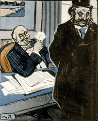 Caricature in The Plate of Butter