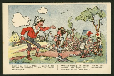 Postcard, Satirical in Colors