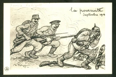 Postcard, Satirical in B & W