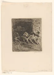Horses with Cart (Carriere)
