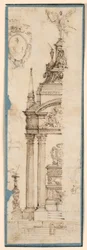 Elevation of a Catafalque for a General