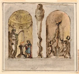 Drawing, Painted Wall Decoration, 1800–1830